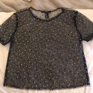 Forever 21 Mesh Star Top